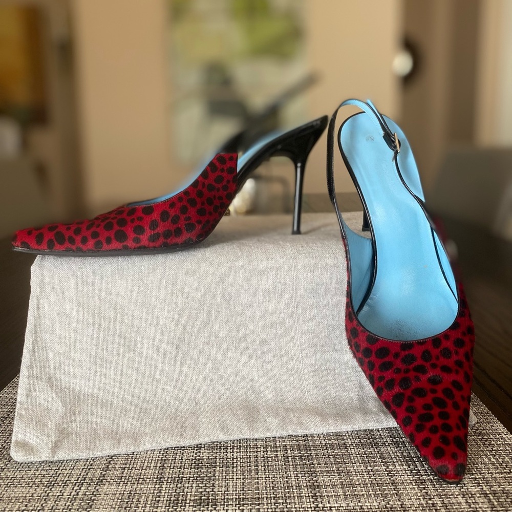 Dolce&Gabbana calf hair sling back pumps